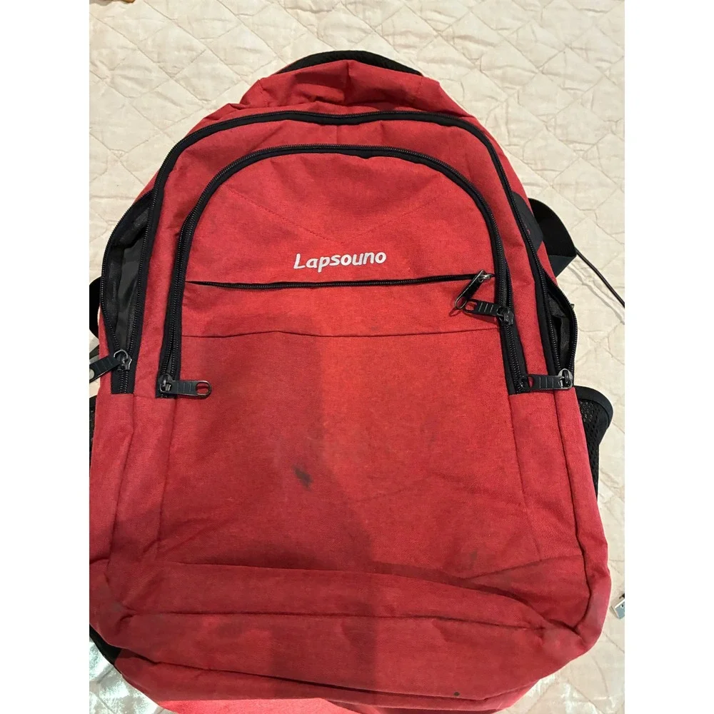 Lapsouno Laptop Backpack Red